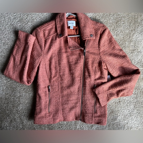 Nine West textured knit moto medium zip up jacket - Womens - Picture 5 of 8